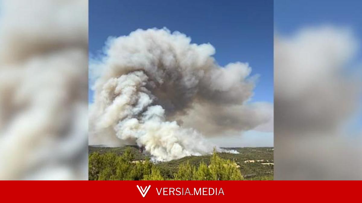 Bombers tratan de controlar un incendio forestal en Rubió, que ya quema 47 hectáreas